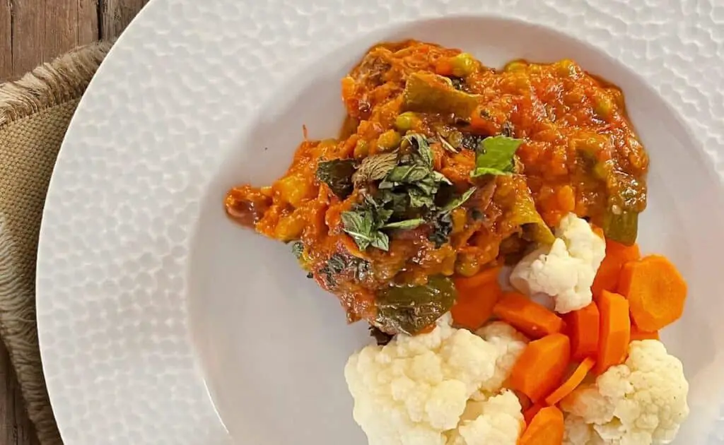 Sauté d’agneau à la menthe avec ses légumes au Thermomix