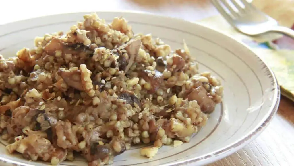 Sarrasin aux champignons et aux noix au Thermomix