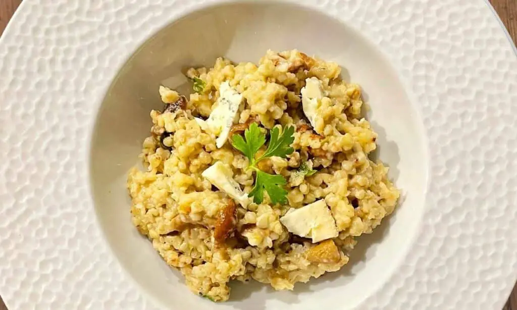 Sarrasin aux champignons et gorgonzola au Thermomix