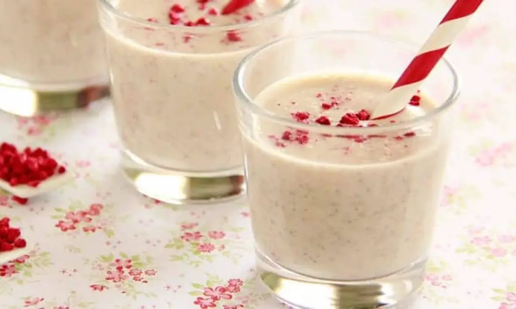 Smoothie à la banane chia et à la framboise au Thermomix