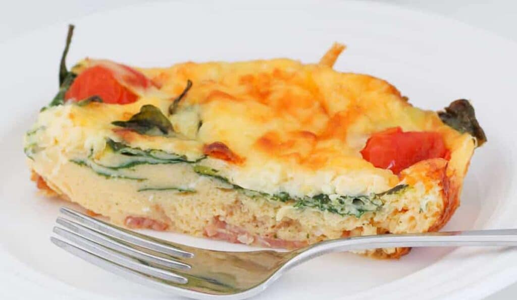 Frittata aux épinards tomates et lardons au Thermomix