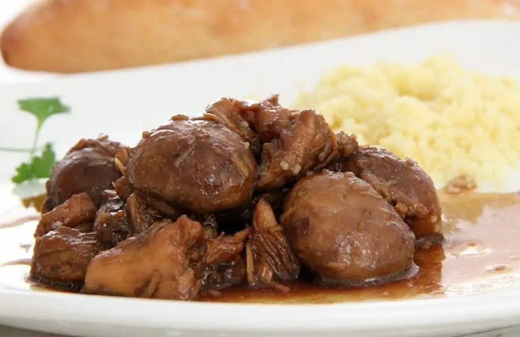 Poulet aux champignons à la sauce soja au Thermomix