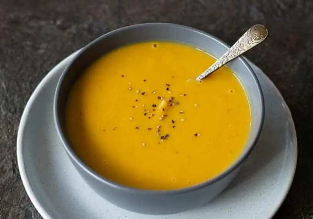 Soupe de Patates douces au curry et lentilles au Thermomix