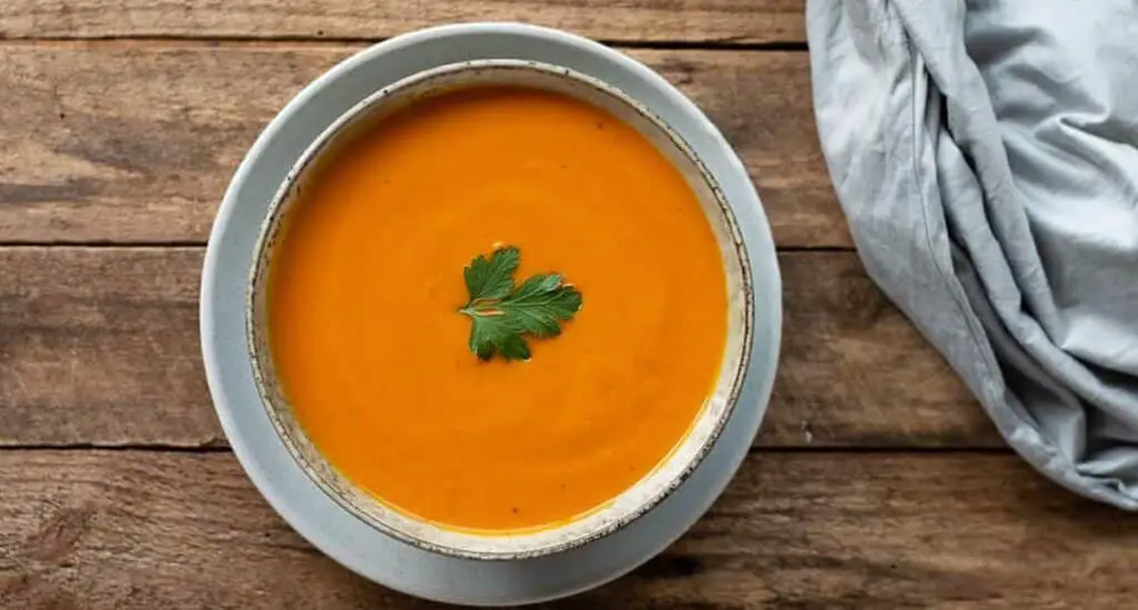 Soupe de Poivrons rouges Rôtis et Patate douce au Thermomix