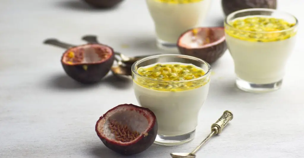 Panna cotta light aux fruits de la passion : Léger et savoureux