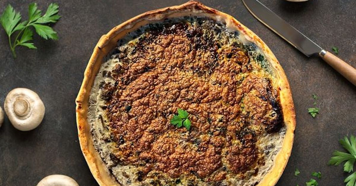 Quiche au blé complet champignons et herbes au Thermomix : Recette saine et gourmande