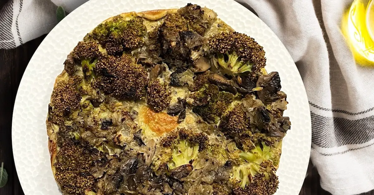 Clafoutis aux champignons brocoli et chèvre au Thermomix : Un Délice Vert et Crémeux