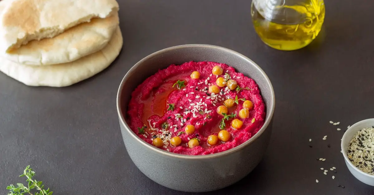 Houmous Rose à la Betterave au Thermomix : Un Apéritif Coloré