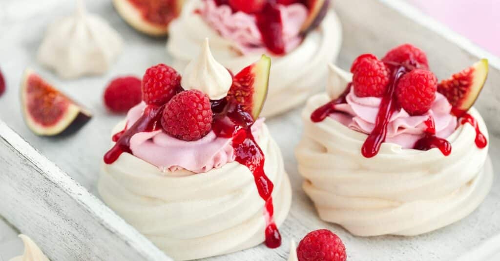 Mini Pavlova à la Crème Framboise et Figues au Thermomix