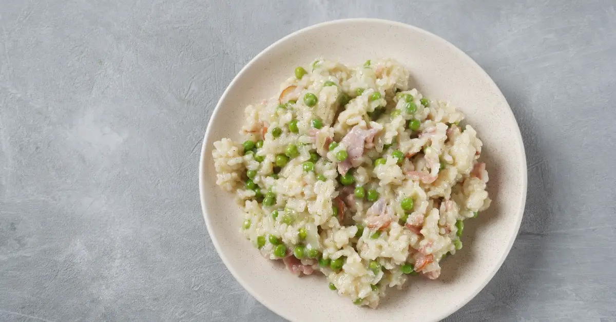 Risotto aux Petits Pois Parmesan et Prosciutto au Thermomix