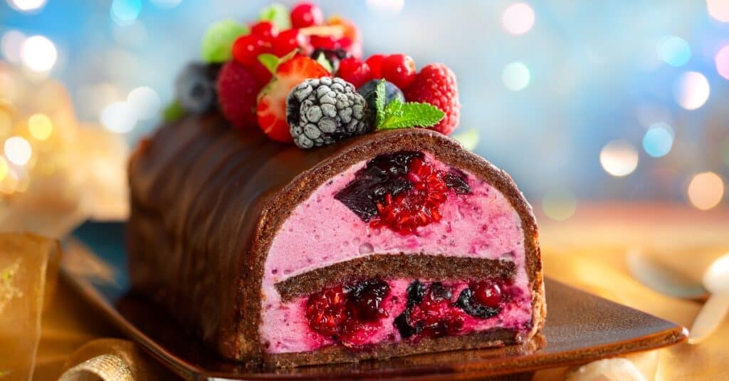 Bûche de Noël au Chocolat et Crème Fruits Rouges au Thermomix : Un Dessert Festif