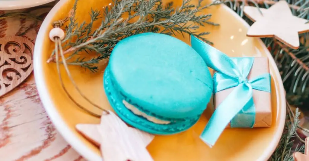 Macarons Bleus Festifs pour Noël au Thermomix