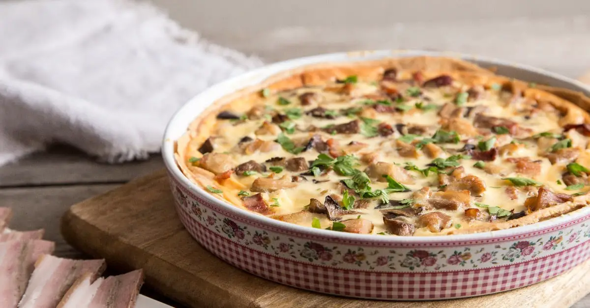 Quiche au Poulet Champignons et Bacon au Thermomix