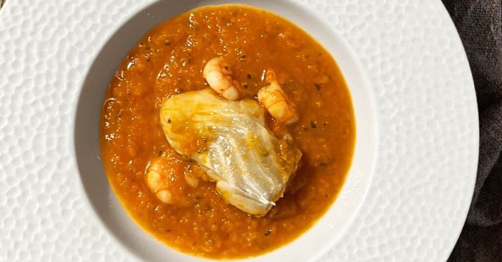 Soupe Corvina aux crevettes au Thermomix : Un Festin Épicé