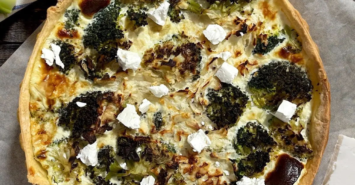 Quiche brocoli curry et chèvre au Thermomix : Un Régal