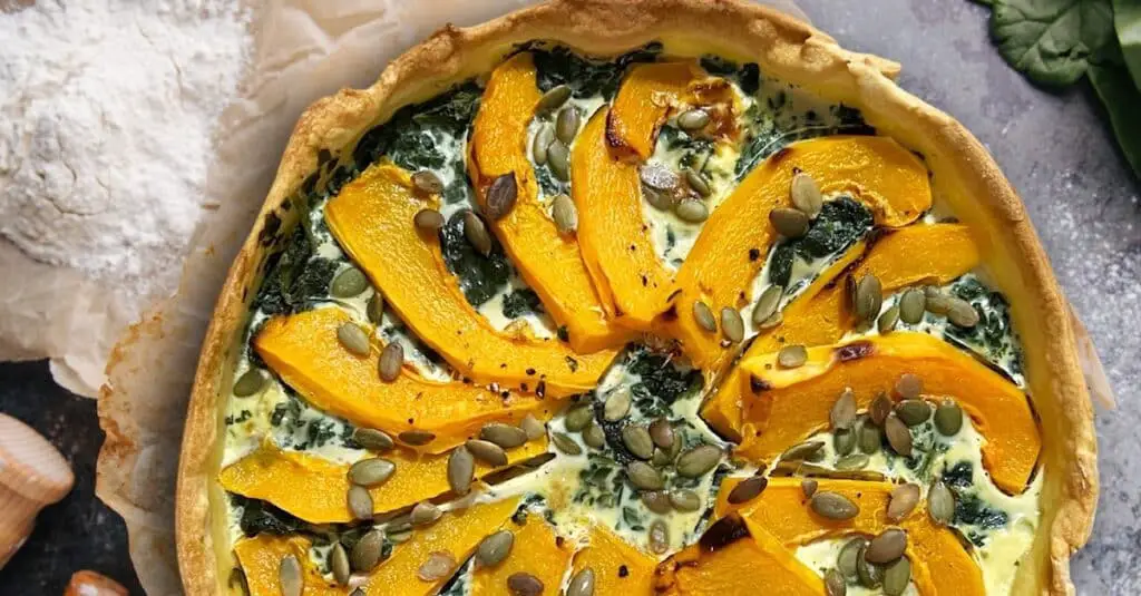 Tarte potimarron épinards et parmesan au Thermomix : Une Vrai Gourmandise