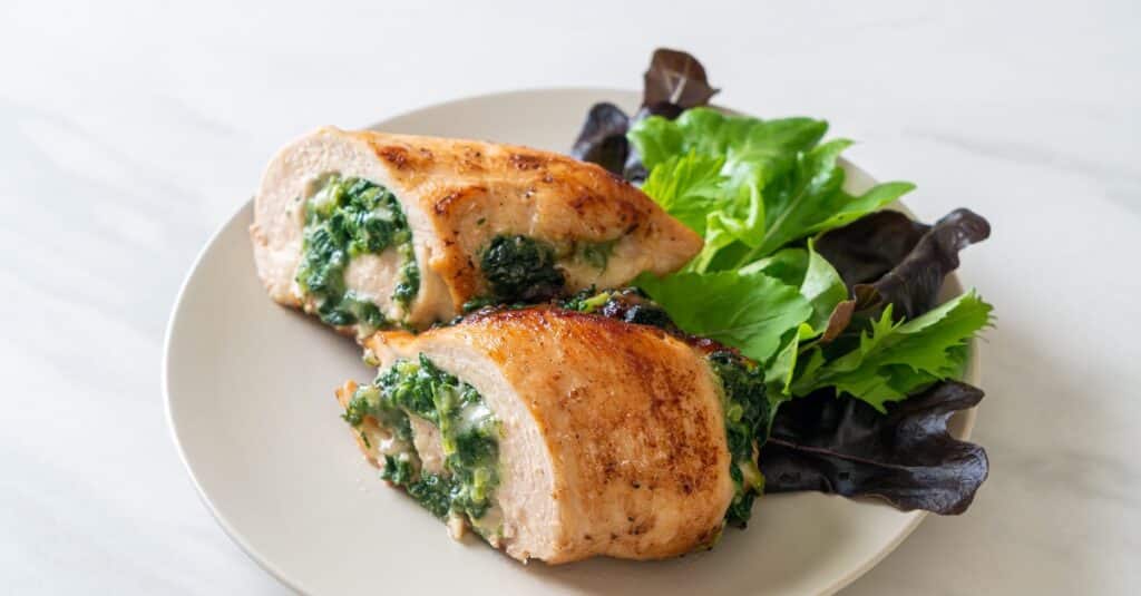 Poitrine de Poulet au Four Farcie au Thermomix : Une Fusion Gourmande de Fromage Épinards et Tendreté