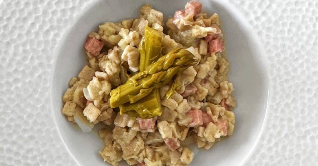 Risotto de crozets aux asperges et bacon au Thermomix : Un Délice Montagnard