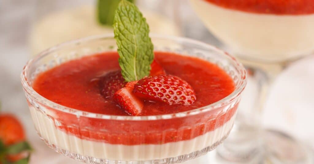 Panna Cotta au Coulis de Fraise et Menthe Poivrée au Thermomix : Un Dessert Raffiné et Frais