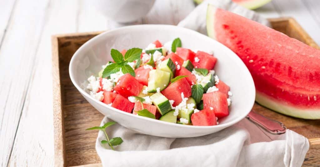 Salade de Pastèque au Concombre et Feta Weight Watchers : Une Explosion de Fraîcheur