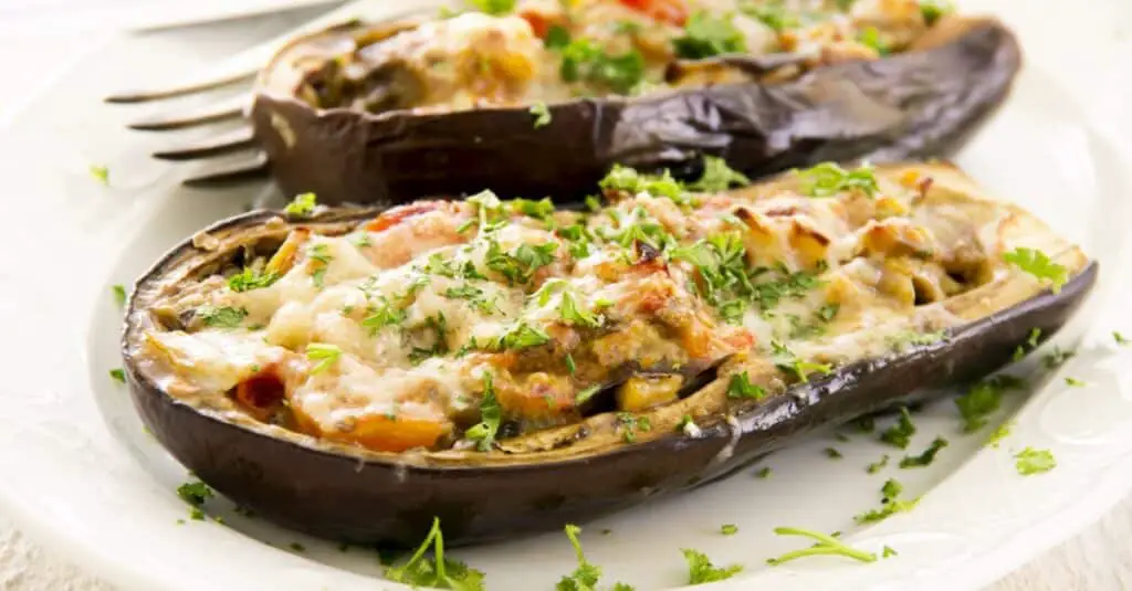 Aubergine Farcie aux Courgettes et Fromage au Thermomix