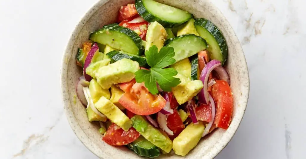 Salade d'Avocat Concombre et Tomate Weight Watchers