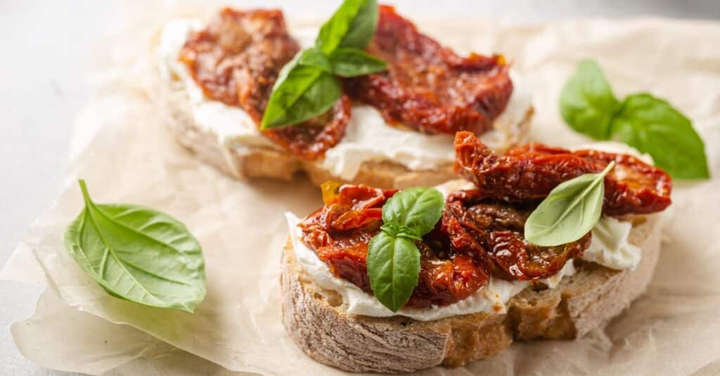 Bruschetta aux Tomates Séchées et Fromage Weight Watchers