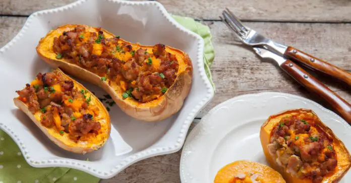 Butternut Farcie à la Viande et Légumes au Thermomix