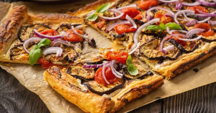 Tarte Feuilletée aux Aubergines et Tomates Weight Watchers