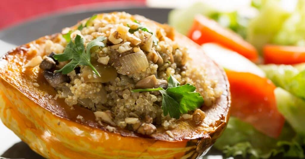 Courge Farcie de Quinoa et Champignons au Thermomix